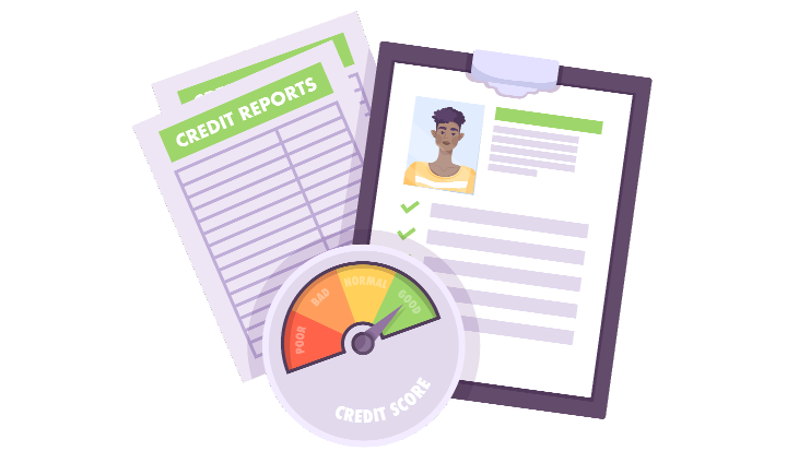 Documents of a borrower showing that he has a good credit score