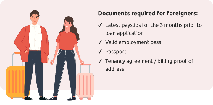 Documents required for foreigners to get loans from a legal money lender